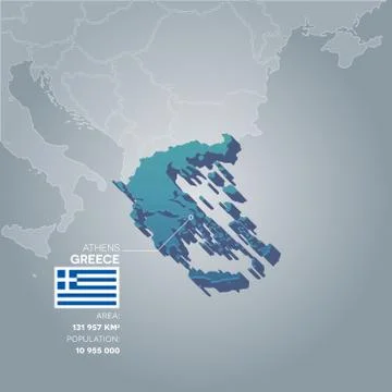 Greece information map. Stock Illustration
