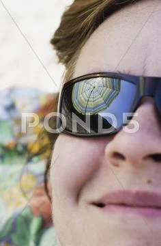 Greece, Ionian Islands, Mid adult woman on beach Stock Photos