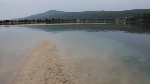 Greece lagoon beach Stock Footage 40840694