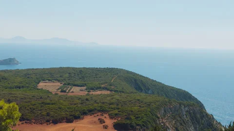 Greece Lefkada lighthouse cliffs Vidéo 345526393