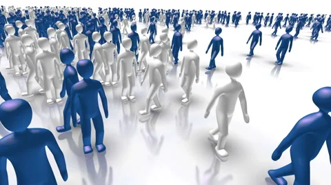 Greece map and flag made out of people Video stock 48165480