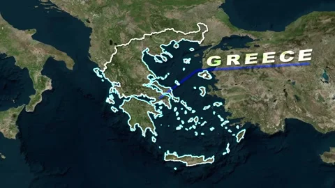 Greece Map Animation Stock Footage 273308071