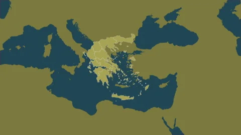 Greece map - extract. Regions. Pattern. Stock Footage 241835402