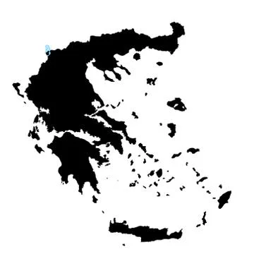 Greece map - filled hand-drawn map Stock Illustration