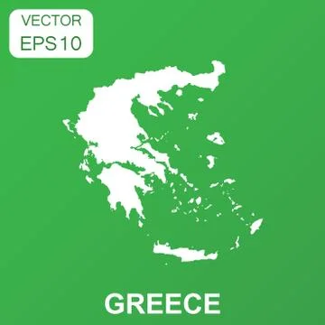 Greece map icon. Business concept Greece pictogram. Vector illustration on gr Stock Illustration