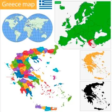 Greece map Stock Illustration