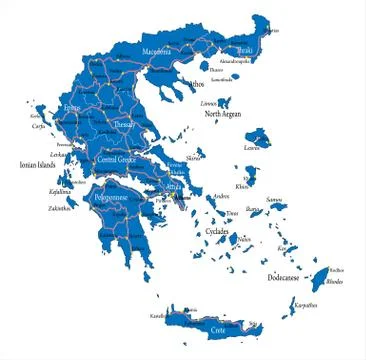 Greece map Stock Illustration
