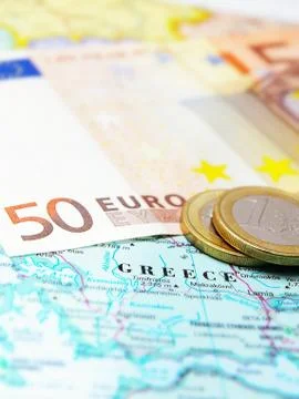 Greece map Stock Photos