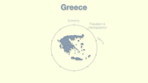 Greece MAP revealingmotion graphics data elements Stock Footage 339876222