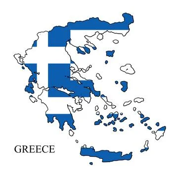 Greece map vector illustration. Global economy Stock Illustration