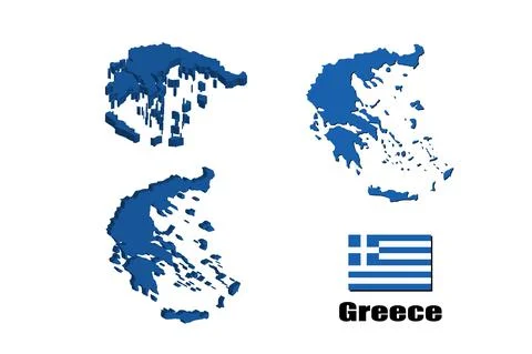 Greece map on white background. vector illustration. Stock Illustration