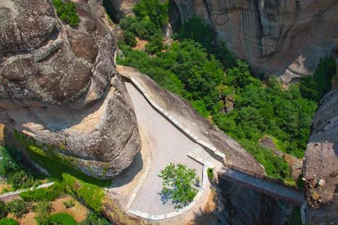 Greece, Meteora, top view Stock Photos
