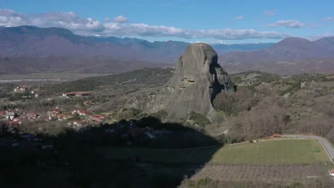 Greece Meteors flying drone over rocks. Kalampaka city. Stock-Footage 145718005