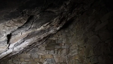 Greece, Mount Athos, Holy Monastery Simonopetra, monk cave cell Video stock 73266319