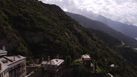 Greece, Mount Athos, Holy Monastery Simonopetra Stock Footage 73267178