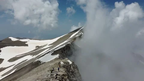 Greece Mount Olympus Top Cloud Reveal Stock Footage 206414027
