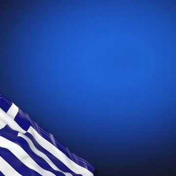 Greece - national flag and gradient background - square format - 3D illustr.. Stock Illustration