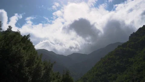 GREECE OLYMPUS MOUNTAIN TIMELAPSE CLOUD MOUNTAIN TREES SKY Video stock 144702192