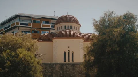 Greece orthodox chapel in Crete. Stock Footage 97802254