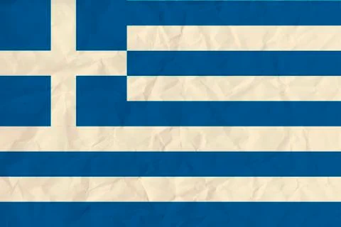 Greece paper  flag Stock Illustration