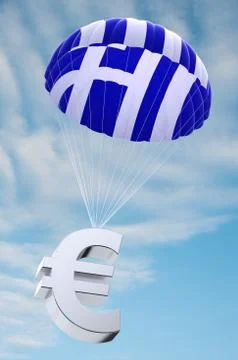 Greece parachute Stock Illustration