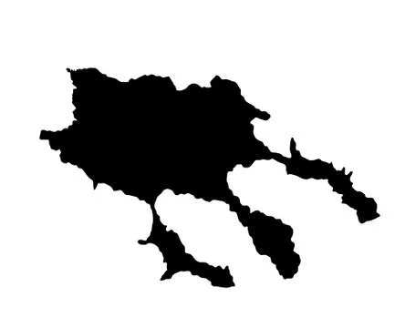 Greece Peninsula Chalkidiki vector map line contour Stock-Illustration