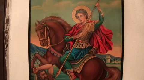 Greece Religious Icon Stock Footage 65656468