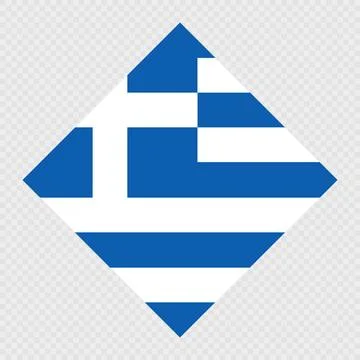 Greece rhombus flag. Vector illustration. Stock Illustration
