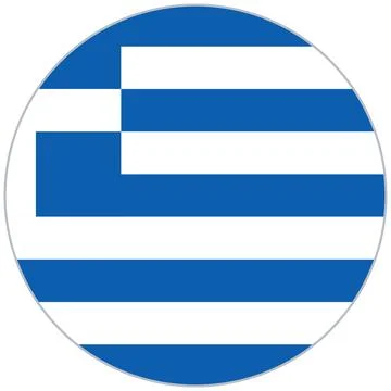 Greece round flag icon Stock Illustration