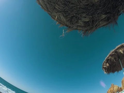 Greece, Santorini Beach Sky Real Time Stock Footage