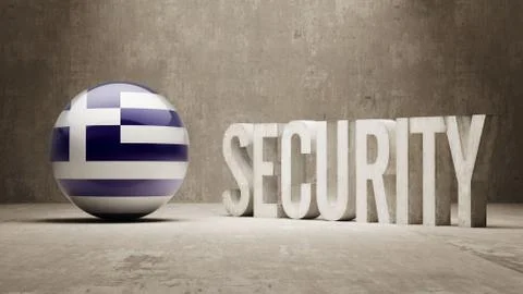 Greece. Security Concept. Stock Illustration