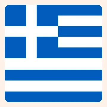 Greece square flag button, social media communication sign, business icon. Stock Illustration