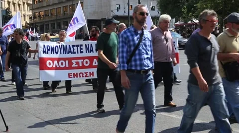 Greece strike Stock Footage 65660948