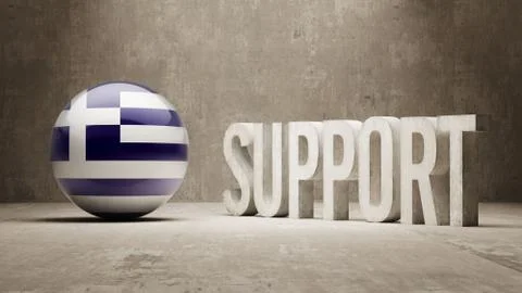 Greece. Support Concept. Stock Illustration