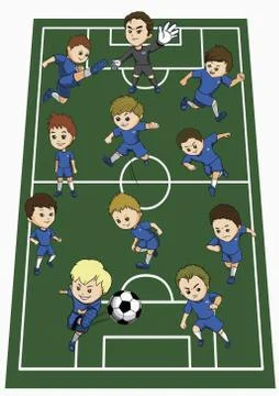 Greece team formation Stock Illustration
