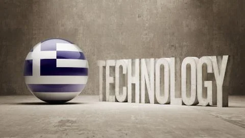 Greece. Technology Concept. イラスト素材