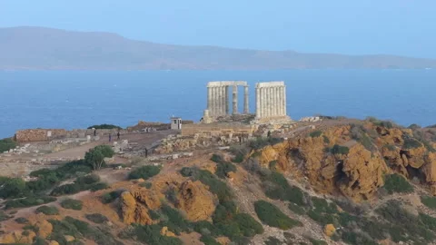 Greece Temple of Poseidon 02 Video stock 296706544