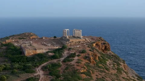 Greece Temple of Poseidon 03 Video stock 296706342