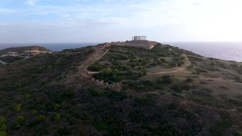Greece Temple of Poseidon 04 Video stock 296706502