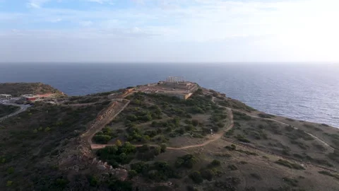 Greece Temple of Poseidon 06 Video stock 296705860