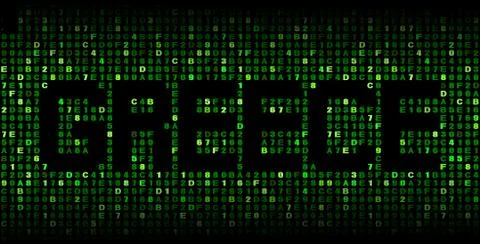 Greece text on hex code illustration Stock Illustration