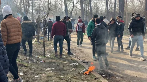 Greece-Turkey border Stock Footage 125636561