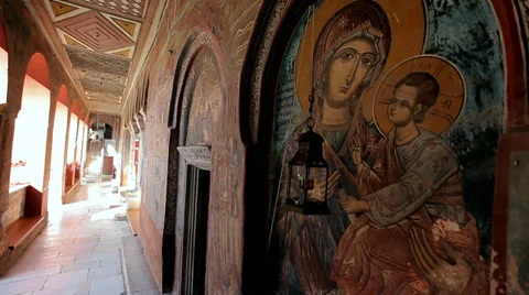 Greece, Vatopedi Monastery Stock Footage 36362477