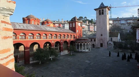 Greece, Vatopedi Monastery Stock Footage 36362505