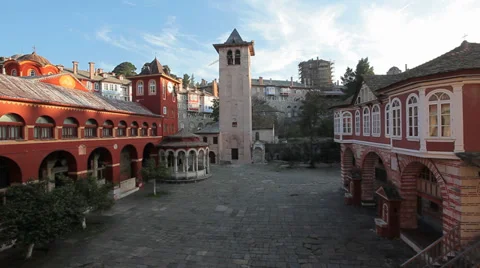 Greece, Vatopedi Monastery Video stock 36362920