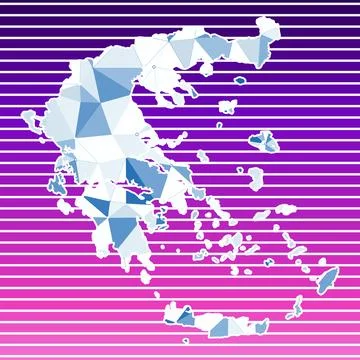 Greece vector illustration. Greece design on gradient stripes background. T.. イラスト素材