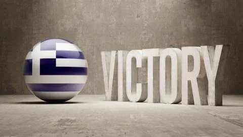 Greece. Victory Concept. Stock Illustration