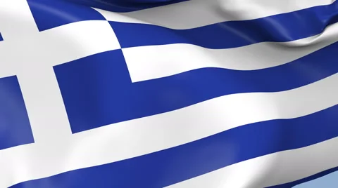 Greece Waving Flag Background Loop Stock Footage 64231966