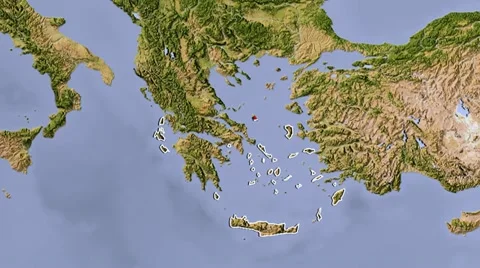 Greece, zooming into large view Stock Footage 11132352