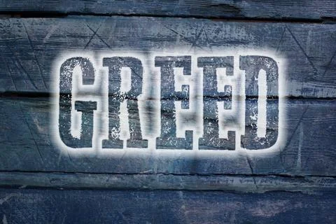 Greed concept Stock Illustration